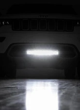 Rough Country LED Light Kit Bumper Mount 20 Inch Black Dual Row for 05-07 F-250/F-350                                     - 70773DRL - Image 5