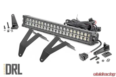 Rough Country 20" LED Hidden Bumper Kit Black Series w/Amber DRL Ram 1500 2WD 4WD 2019-2022 - 70779DRLA