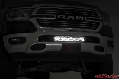 Rough Country LED Light Kit Bumper Mount 20 Inch Black Dual Row White DRL for 05-07 F-250/F-350 - 70779DRL