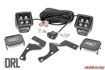 Rough Country LED Light Black Series w/Amber DRL Toyota 4Runner 2WD 4WD 2010-2022 - 70798