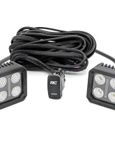 Rough Country Black Series LED Light Pair 2" Flood Swivel Mount                                     - 70802 - Image 6