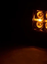 Rough Country 2 Inch Black Series LED Light Pods Flush Mount Amber DRL                                     - 70803BLKDRLA - Image 2