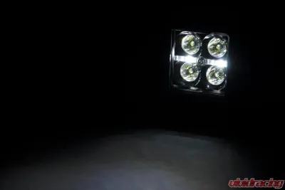 Rough Country 2 Inch Black Series LED Light Pods Flush Mount Cool White DRL - 70803BLKDRL