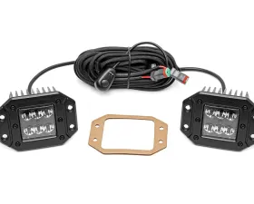 Rough Country 2 Inch Black Series LED Light Pods Spot Flush Mount