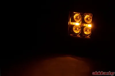 Rough Country 2 Inch Chrome Series LED Light Pods Flush Mount Amber DRL - 70803DRLA