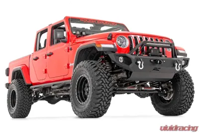 Rough Country Quad LED Light Pod Kit Black Series w/Amber DRL Jeep Gladiator JT Wrangler JL 2 Door Wrangler JL Unlimited 2018-2022 - 70823