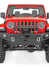 Rough Country Quad LED Light Pod Kit Black Series w/Amber DRL Jeep Gladiator JT Wrangler JL 2 Door Wrangler JL Unlimited 2018-2022                                     - 70823 - Image 5
