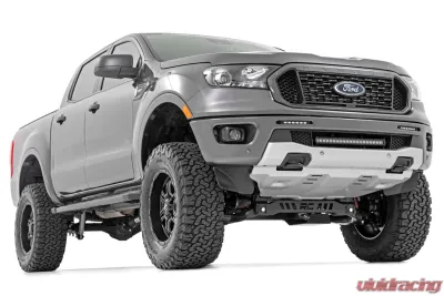 Rough Country LED Light Bumper Mount 6" Black Slimline Pair for Ford Ranger 2019-2022 - 70829