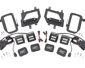 Rough Country LED Fog Light Kit Black Series w/Spot Beam Ford F-150 2WD 4WD 2015-2017
