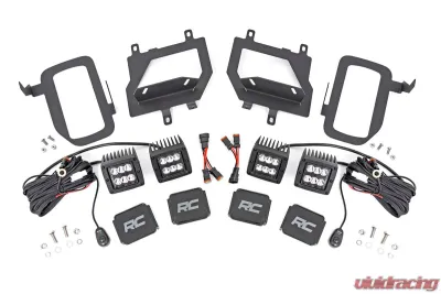 Rough Country LED Fog Light Kit Black Series w/Spot Beam Ford F-150 2WD 4WD 2015-2017 - 70832
