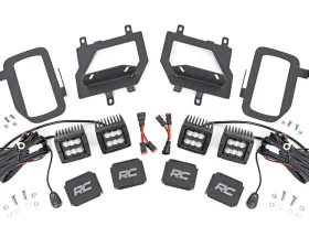 Rough Country LED Fog Light Kit Black Series w/Flood Beam Ford F-150 2WD 4WD 2015-2017