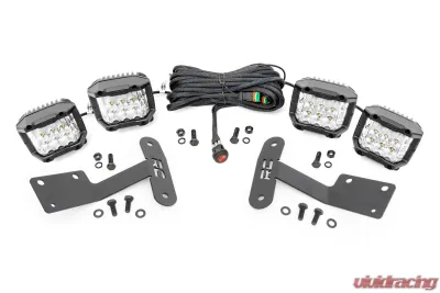 Rough Country LED Light 3" Osram Wide Angle Series Toyota Tundra 2WD 4WD 2014-2021 - 70839