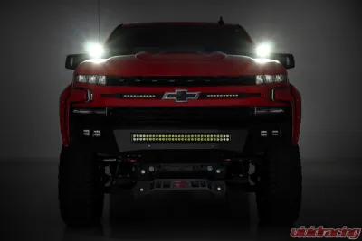 Rough Country LED Ditch Light Kit Black Series Spot Beam for Chevy Silverado 1500 2019-2022 - 70841