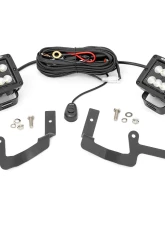 Rough Country LED Ditch Light Kit Black Series for 2019-2022 Chevy Silverado 1500 2WD 4WD                                     - 70842 - Image 6