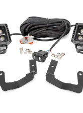 Rough Country LED Ditch Light Kit Black Series with Amber DRL for 2019-2022 Chevy Silverado 1500                                     - 70844 - Image 6