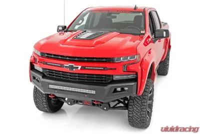 Rough Country LED Ditch Light Kit Black Series with Amber DRL for 2019-2022 Chevy Silverado 1500 - 70844