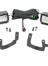 Rough Country LED Ditch Light Kit 3" Osram Wide Angle Series Chevy Silverado 1500 2WD 4WD 2019-2022                                     - 70845 - Image 6