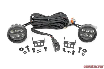 Rough Country Black Series Round LED Light Pair - 70900