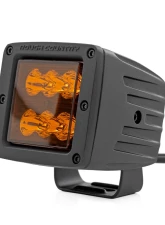 Rough Country 2 Inch Black Series LED Light Pods Spot Amber Square                                     - 70903A - Image 2