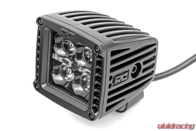 Rough Country 2 Inch Black Series LED Light Pods Spot Square Amber DRL - 70903BLKDRLA