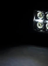 Rough Country 2 Inch Black Series LED Light Pods Spot Square Cool White DRL                                     - 70903BLKDRL - Image 3
