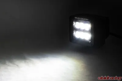 Rough Country 2 Inch Black Series LED Light Pods Spot Square - 70903BL
