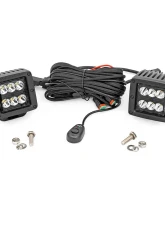 Rough Country 2 Inch Black Series LED Light Pods Spot Square                                     - 70903BL - Image 3