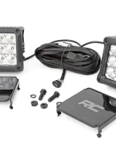 Rough Country 4 Inch Chrome Series LED Light Pods Square White DRL Pair                                     - 70905DRL - Image 4