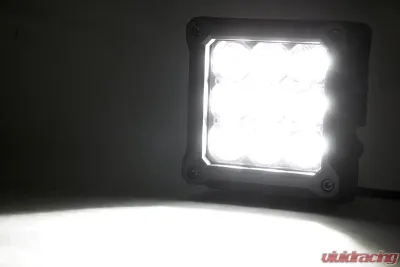 Rough Country 4 Inch Chrome Series LED Light Pods Square White DRL Pair - 70905DRL
