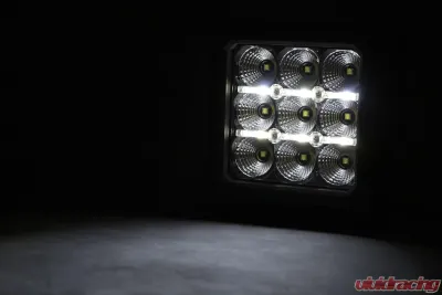 Rough Country 4 Inch Chrome Series LED Light Pods Square White DRL Pair - 70905DRL