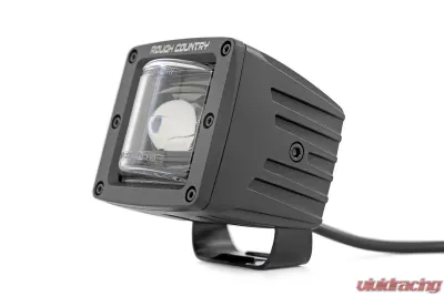 Rough Country 2 Inch Black Series LED Light Pods SAE Fog Yellow - 70907A