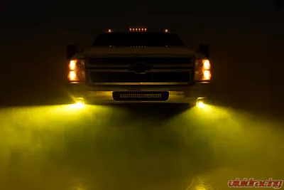 Rough Country 2 Inch Black Series LED Light Pods SAE Fog Yellow - 70907A