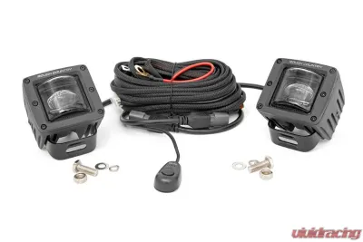 Rough Country 2" Black Series LED Light Pods SAE Fog Pair - 70907
