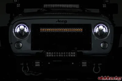 Rough Country 20 Inch Black Series LED Light Bar Dual Row Amber DRL - 70920BDA