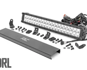 Rough Country 20 Inch Chrome Series LED Light Bar Dual Row Amber DRL