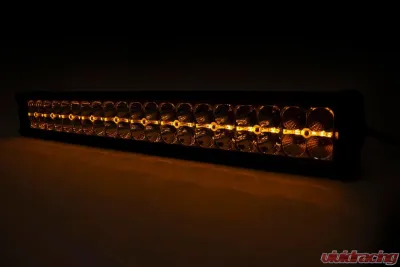 Rough Country 20 Inch Chrome Series LED Light Bar Dual Row Amber DRL - 70920DA