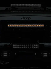Rough Country 50 Inch Black Series LED Light Bar Dual Row Amber DRL                                     - 70950BDA - Image 4