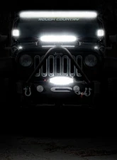 Rough Country 50 Inch Black Series LED Light Bar Dual Row Amber DRL                                     - 70950BDA - Image 5