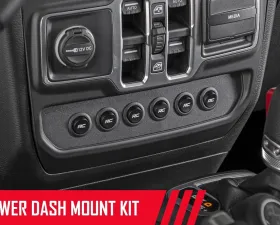 Rough Country MLC-6 Multi Light Control Lower Dash Mount Kit Jeep Wrangler JL Gladiator JT 2018-2020