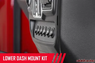 Rough Country MLC-6 Multi Light Control Lower Dash Mount Kit Jeep Wrangler JL Gladiator JT 2018-2020 - 70964