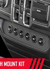 Rough Country MLC-6 Multi Light Control Lower Dash Mount Kit Jeep Wrangler JL Gladiator JT 2018-2020                                     - 70964 - Image 5