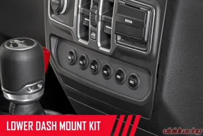 Rough Country MLC-6 Multi Light Control Lower Dash Mount Kit Jeep Wrangler JL Gladiator JT 2018-2020 - 70964