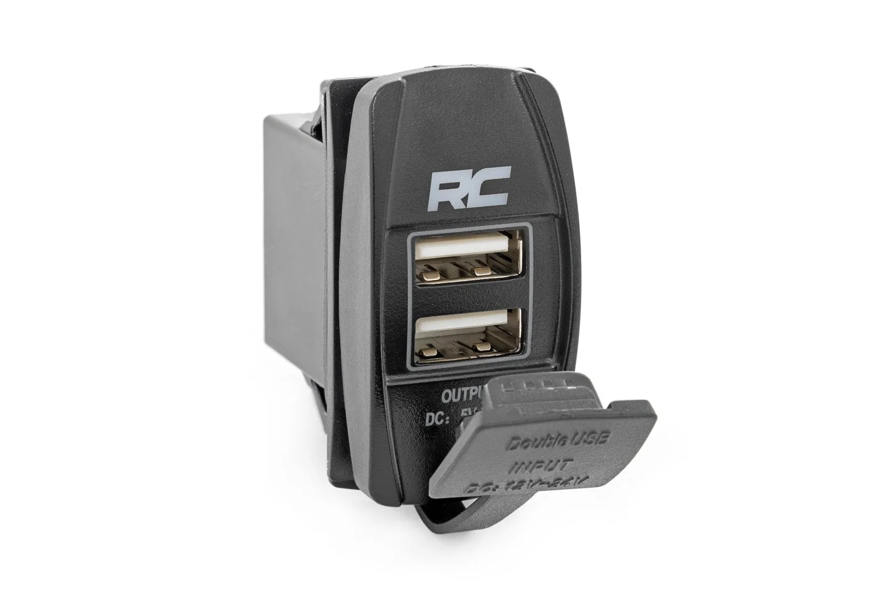Rough Country USB Switch Insert 2x1 with Logo Blue Back Light - 709USB