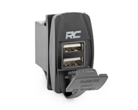 Rough Country USB Switch Insert 2x1 with Blue Backlight for Standard Rocker Housing