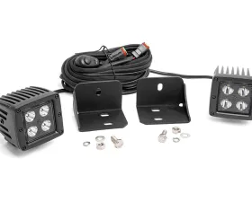 Rough Country LED Light 2in Black LED Cubes Can-Am 2016-2022