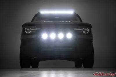 Rough Country LED Light Roof Rack Mount 40 Black Single Row Ford Bronco Sport 2021-2025 - 71039