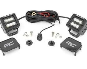 Rough Country LED Light Ditch Mount Black Series w/Flood Beam Ford Bronco 2021-2022