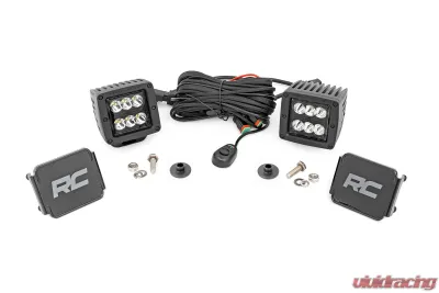 Rough Country LED Light Ditch Mount Black Series w/Spot Beam Ford Bronco 2021-2022 - 71047