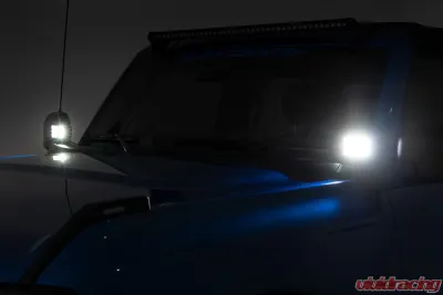 Rough Country LED Light Ditch Mount 3" Osram Wide Angles Series Ford Bronco 2021-2022 - 71050