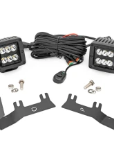 Rough Country LED Ditch Light Kit Black Pair for Chevy/GMC 1500 14-18 & Classic                                     - 71052 - Image 6